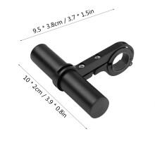 Bike-Lenkererweiterung Rahmen Aluminiumrohr Schwarz 10cm Zubehör