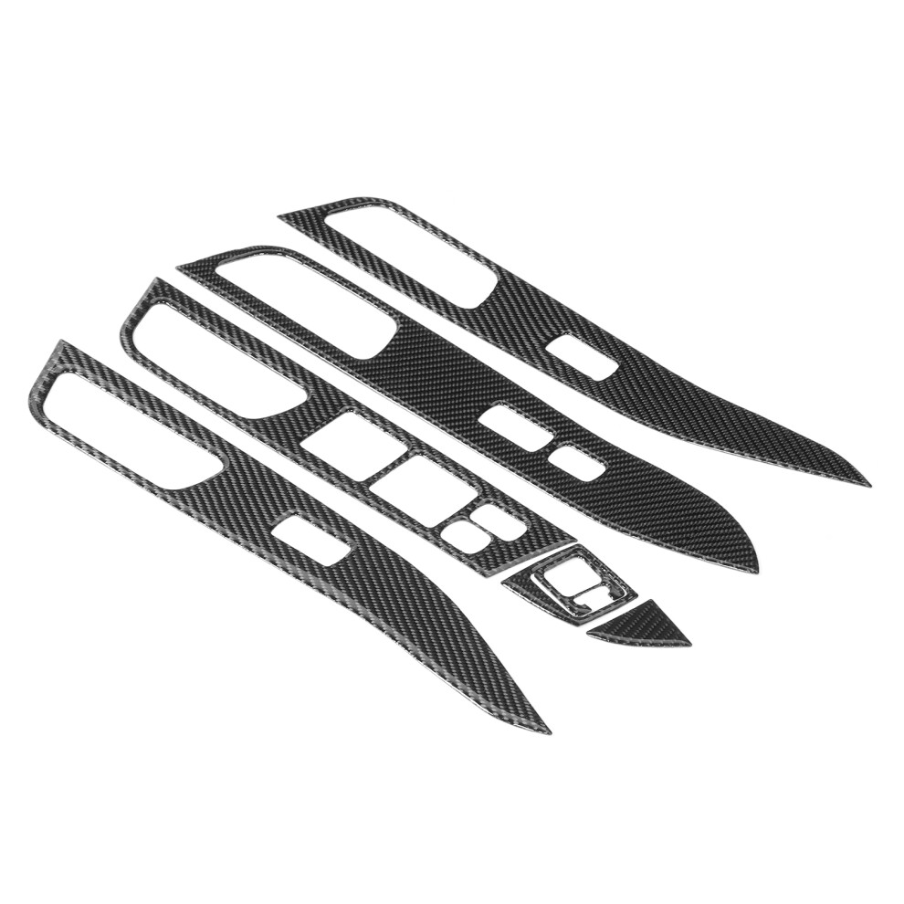 7Pcs Carbon Fiber Window Switch Cover For Lancer 2008-2016 Rhd 8761360364523