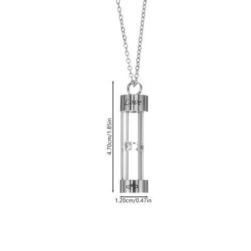 glazen as capsule ketting opbergdoos van 1