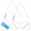 2 schoonmaakborstels, plastic borstel, wit, hangend 5