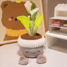 (30cm, Calla Lily) Plush Potted Plant Decor Healing Desktop Plush Toy Cactus Sunflower Rose Gift 30cm