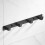 Black Stainless Steel Coat Rack with Bathroom Towel Hook (Four Black Hooks) 1