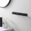 Black Stainless Steel Coat Rack with Bathroom Towel Hook (Four Black Hooks) 4