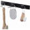 Black Stainless Steel Coat Rack with Bathroom Towel Hook (Four Black Hooks) 3