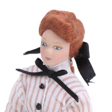 12 Miniature Ceramic Lady Doll 15.3cm Long Dress Decor Gift