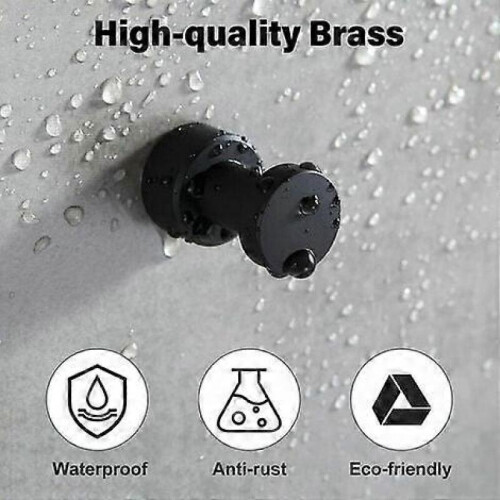 -5 Pack Heavy Duty Adhesive Wall Hooks for Bathroom, Kitchen, Closet, Wardrobe (Black) 2