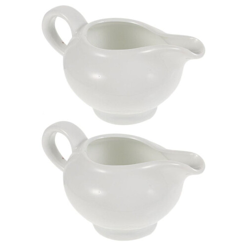 2 ceramic sauce containers for gravy