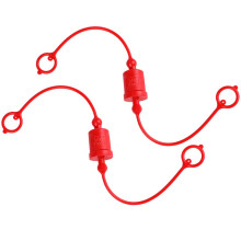 2 sets NPT-snelkoppelingen met vlakke pakking voor hydrauliek, inclusief beschermkappen.