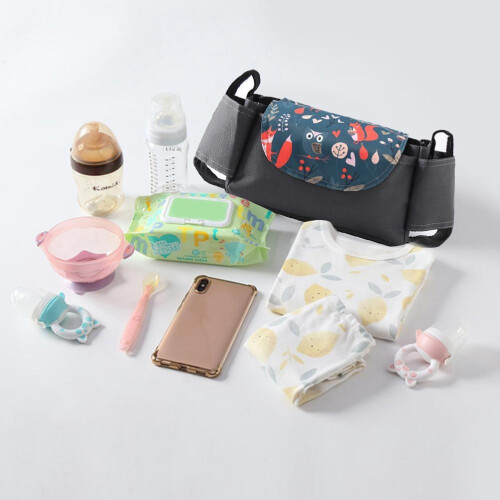 Baby Stroller Hanging Organizer Bag, Polyester, 21cm Length