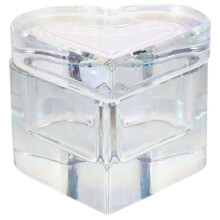 Heart-shaped nail art bowl made of crystal glass with lid