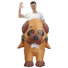 (Adult, Riding pug) Halloween Inflatable Octopus Costume Jumpsuit Adult Cosplay Funny Party Prop