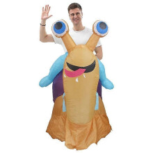 (Adult, Riding snail) Halloween Inflatable Octopus Costume Jumpsuit Adult Cosplay Funny Party Prop