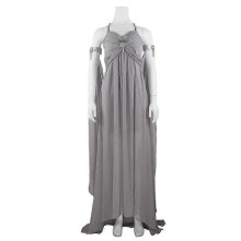 (XS, dress) Cosplay Costume Halloween Medieval Queen Cotton Linen Dress Elegant Vintage
