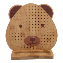 Houten haakbord met bamboe pinnen voor haakprojecten
