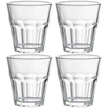 4-teiliges Set: achteckige Becher für Whisky, Wein und Bier