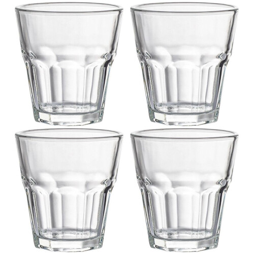 4-piece set: octagonal cups for whiskey, wine, beer