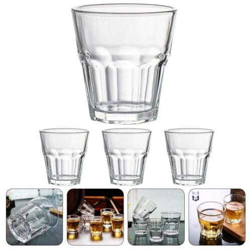 4-piece set: octagonal cups for whiskey, wine, beer 2