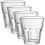 4-piece set: octagonal cups for whiskey, wine, beer 4