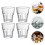 4-piece set: octagonal cups for whiskey, wine, beer 5