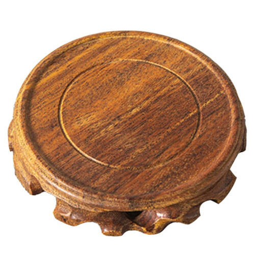 Platillo y porta macetas de madera para sala de estar 2