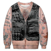 (L, E) Mens Ugly Christmas Sweater Novelty 3d Novelty Unisex Xmas Sweatshirt Size