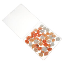 Set van 40 bloemvormige punaises voor thuis en op kantoor, 1,8 x 1,8 x 1,6 cm