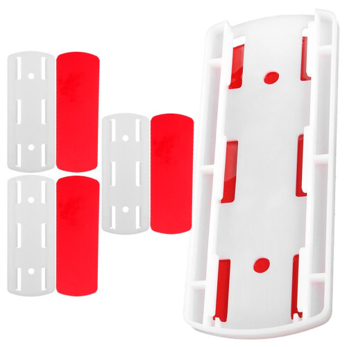 4-pack väggmonterade uttagshållare, ingen borrning krävs.