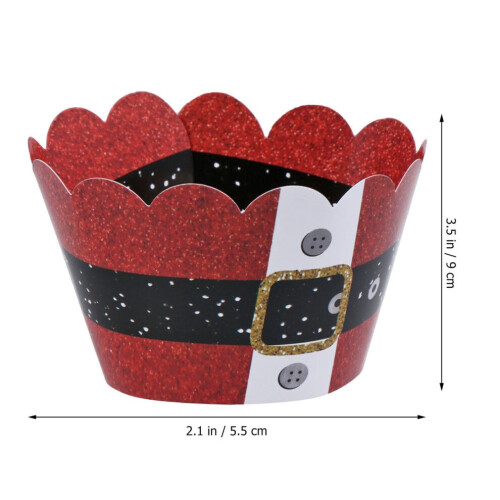 48 Weihnachtsmann-Muffin-Einlegekarten 1