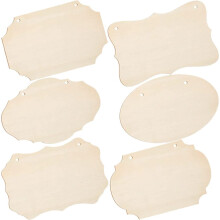 Set mit 4 unbehandelten Kreidetafeln, Bastelanhänger