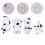 4pcs Cow Decorative Figurines White Ceramic Handmade 5
