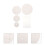 Set of 4 separating plates, plastic, reusable, stacking aids 4