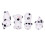 4pcs Cow Decorative Figurines White Ceramic Handmade 3