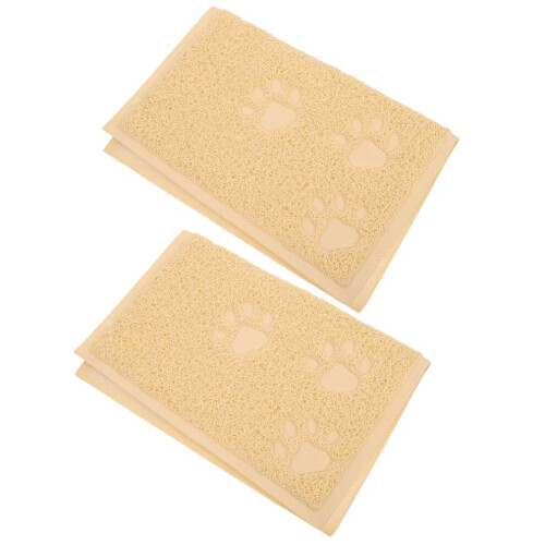 Ensemble de 2 tapis de litière en PVC pour bacs à litière.