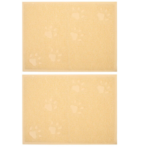 Ensemble de 2 tapis de litière en PVC pour bacs à litière. 1