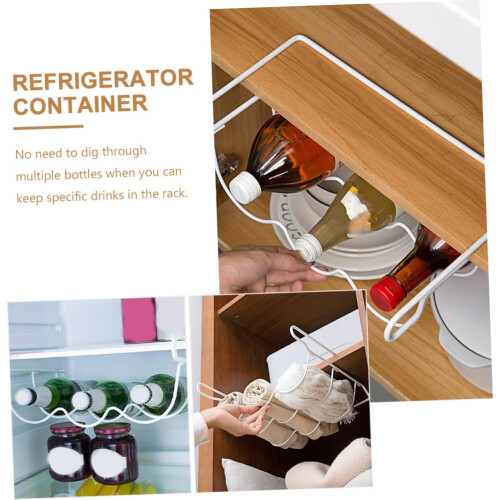 Stackable Fridge Organiser Display Fridge Bottle Holder Refrigerator Storage Rack Iron Craft Beer Bottle Hanging Rack 1