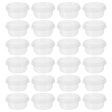50 wegwerpkommen met deksels, afsluitbaar plastic, voor eten
