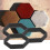 2 hexagonal concrete paving stones, plastic garden path tiles 4