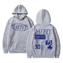 (L, grey) The Bewitched Tour Reversible Graphic Hoodie Mens Hip Hop Sweatshirt Jacket Unisex Casual Oversized Fashion Streetwear