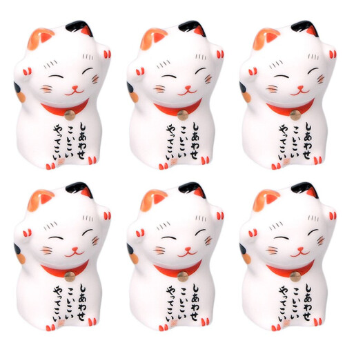 6 japanische Keramik-Essstäbchenhalter