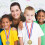 6 creatieve universele sportmedailles voor 4