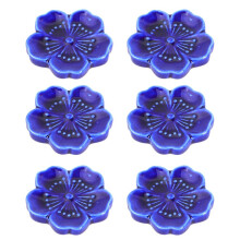 6-teiliges Keramik-Essstäbchen-Set, dunkelblau