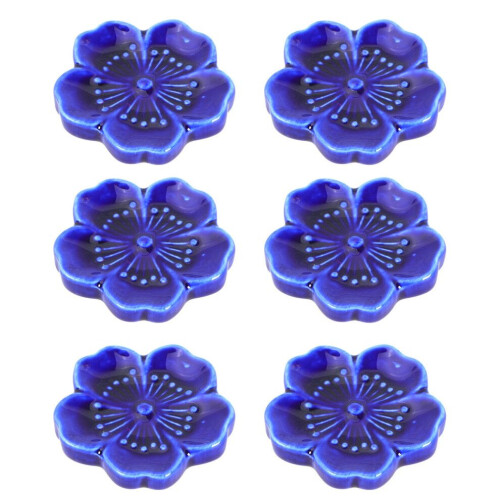 6-teiliges Keramik-Essstäbchen-Set, dunkelblau