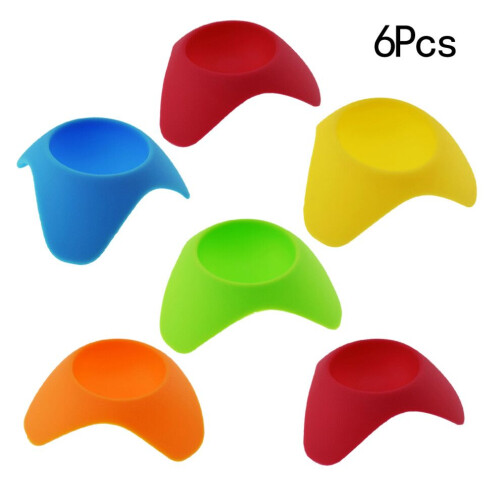 6pcs Silicone Egg Cups, High Temperature Resistant, Dishwasher Safe 2