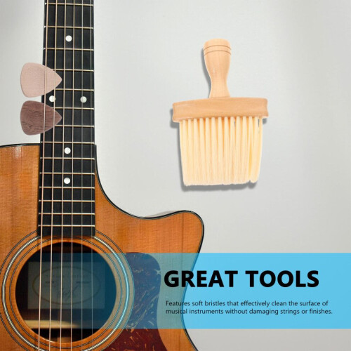 6-piece cleaning brush set for musical instruments, plastic handle, portable 2
