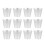 Set van 6 rode lintbroches als bewustmakingsbadge voor feestjes 3