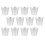 Set van 6 rode lintbroches als bewustmakingsbadge voor feestjes 5