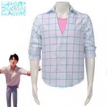 (L, Jinu) Boy Demon Anime Full Set Retro Style Polyester Shirt Outfit