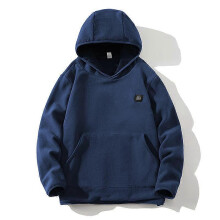 (L, Navy blue) 2025 New Smart Heating Jacket Men Women Fleece Lined 9-Zone 3-Level Warmth Breathable Pullover