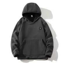(L, grey) 2025 New Smart Heating Jacket Men Women Fleece Lined 9-Zone 3-Level Warmth Breathable Pullover