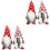 4 stickade juldockor med Rudolf-ansikte 3